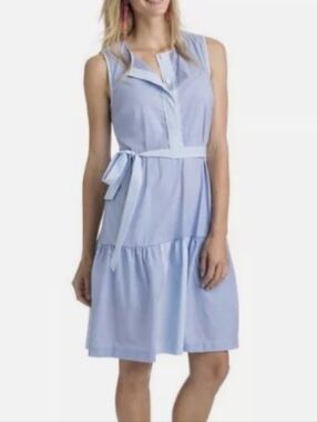 Vineyard Vines Women's 00 Mixed Stripe Shirt Dress Blue Nautical Boho